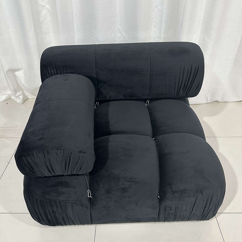 High density inner foam home furniture seating living room sofa custom velvet fabric hotel couch with pillow and armrest