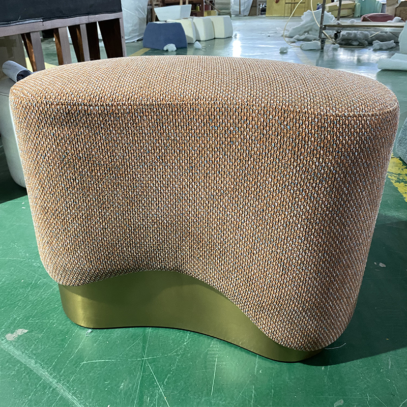 2023 furniture shop decoration new arrival good sale multi-color customization fabric pouf and ottoman chair